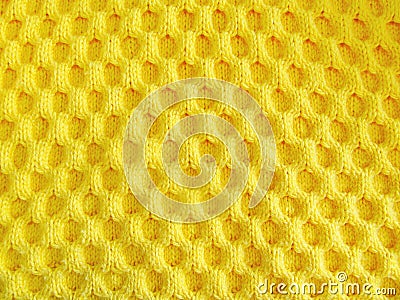 Knitting with honeycombs Stock Photo