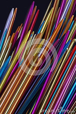 Knitting needle abstract backgrounds 2 Stock Photo