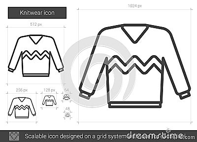 Knitwear line icon. Vector Illustration