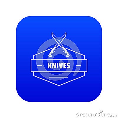 Knive icon blue vector Vector Illustration