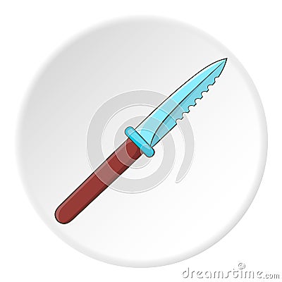 Knive icon, cartoon style Vector Illustration