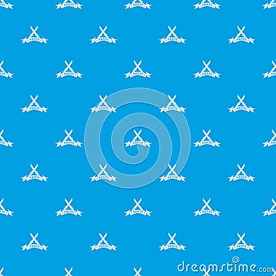 Knive shop pattern vector seamless blue Vector Illustration