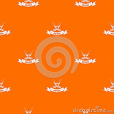 Knive weapon pattern vector orange Vector Illustration