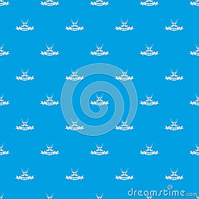 Knive weapon pattern vector seamless blue Vector Illustration