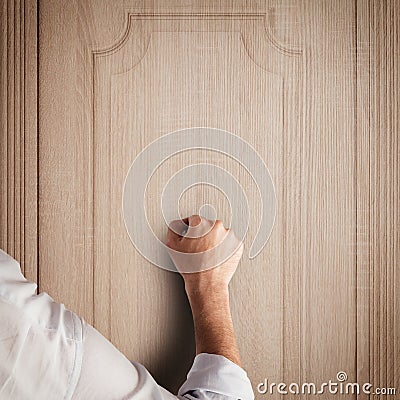 Knock door Stock Photo