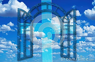 Knocking on Heavens Door Stock Photo