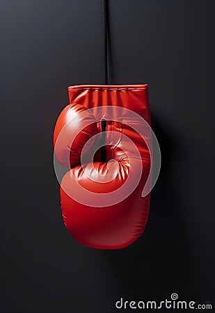 Knockout Red: The Art of Boxing Stock Photo