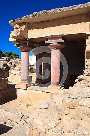 Knossos Minoan Palace Stock Photo