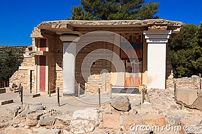 Knossos Minoan Palace Stock Photo