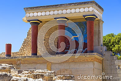 Knossos palace in Crete Stock Photo