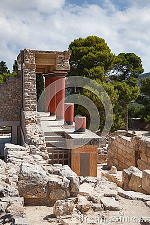 Knossos palace at Crete, Greece. Stock Photo