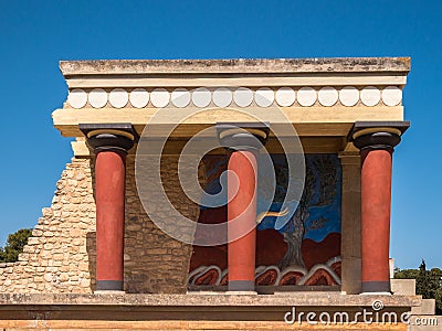 Knossos Palace North Entrance Crete Greece Stock Photo