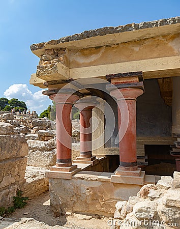 Knossos Palace - North Lustral Basin Stock Photo