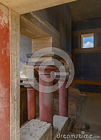 Knossos Palace - North Lustral Basin Stock Photo