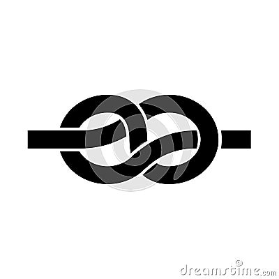 Knot it is black icon . Vector Illustration