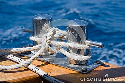 Knot on a bollard. #2 Stock Photo