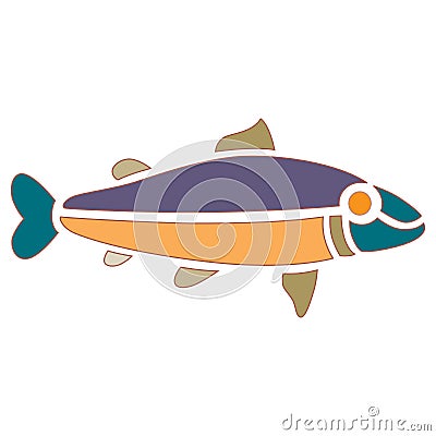 Fish Celtic ornament - Illustration designs Vector Illustration