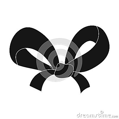 Knot, ornamentals, frippery, and other web icon in black style.Bow, ribbon, decoration, Vector Illustration