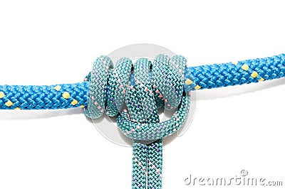 Knot on rope Stock Photo