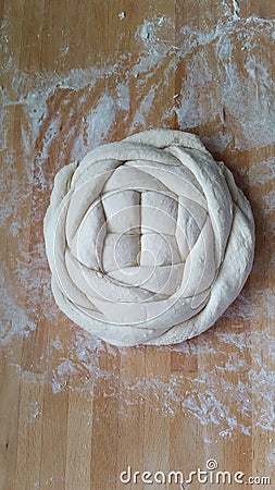 Knotted Bread Dough Stock Photo