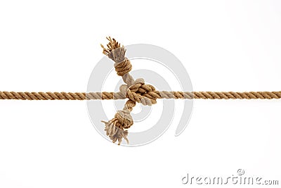 Knotted rope Stock Photo