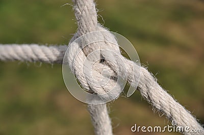 Knotted rope Stock Photo