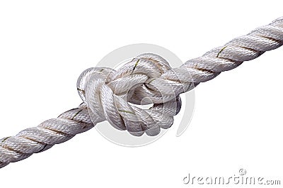 Knotted rope Stock Photo