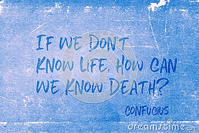 Know life Confucius Stock Photo