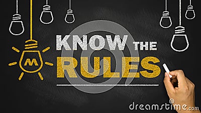 know the rules Stock Photo