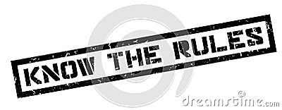 Know the rules rubber stamp Stock Photo