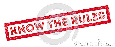 Know the rules rubber stamp Stock Photo