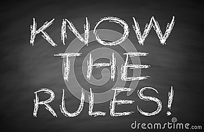 Know the rules Stock Photo