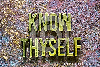 Know thyself Stock Photo