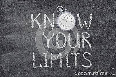 Know your limits watch Stock Photo