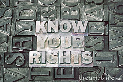 Know your rights met Stock Photo