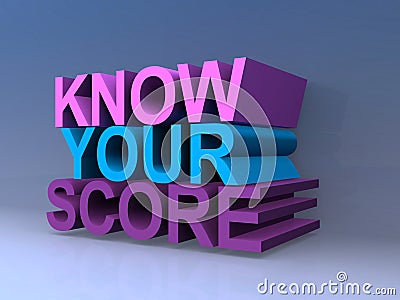 Know your score Stock Photo
