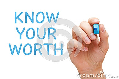 Know Your Worth Stock Photo