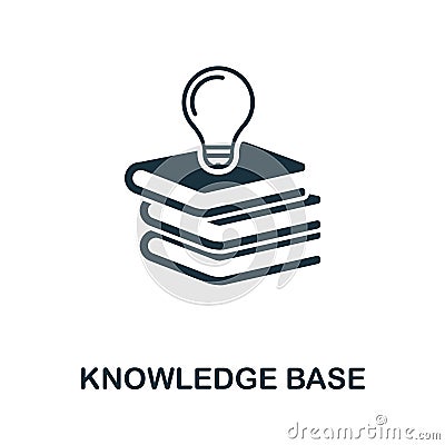 Knowledge Base icon symbol. Creative sign from icons collection. Filled flat Knowledge Base icon for computer and mobile Cartoon Illustration