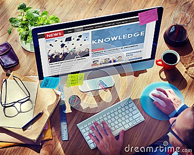 Knowledge Education News Feed Advertise Concept Stock Photo