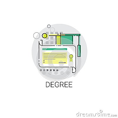 Knowledge Elearning Degree Education Online Icon Vector Illustration