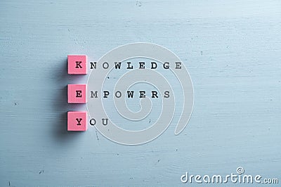 Knowledge empowers you sign Stock Photo