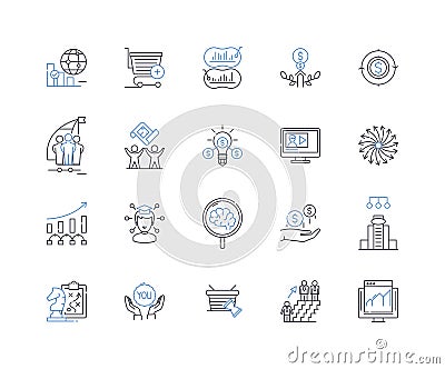 Knowledge and Expertise line icons collection. Wisdom, Proficiency, Insight, Specialization, Mastery, Understanding Vector Illustration