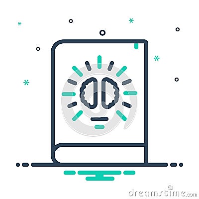 Mix icon for Knowledge, intelligence and comprehension Vector Illustration