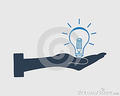 Knowledge is power icon. Vector Illustration