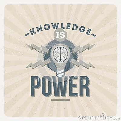 Knowledge is power Vector Illustration