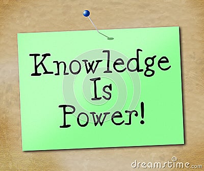 Knowledge Is Power Shows University Educate And Learn Stock Photo