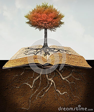 Knowledge Roots Stock Photo
