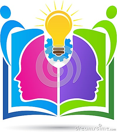 Knowledge sharing centre logo Vector Illustration