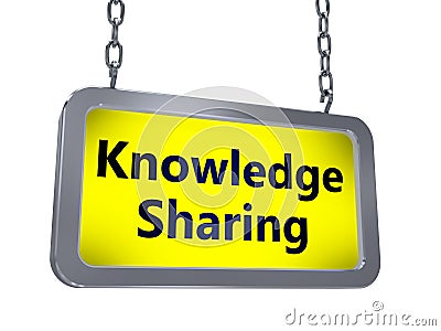 Knowledge sharing on billboard Stock Photo