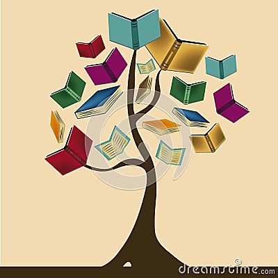 The knowledge tree Vector Illustration